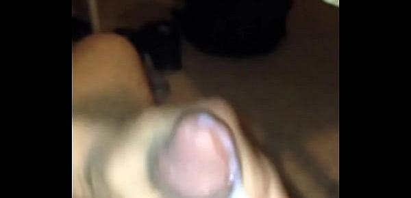 Latino guy stroking his thick cock & cumming for you!